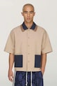 adidas Originals CLOT x adidas by Edison Chen koszula z dodatkiem merino męska beżowy KE7065
