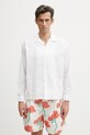 BEAMS koszula bawełniana męska biały 1111.1309.301