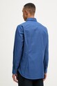 Oblečení Michael Kors košile pánská bavlněná s elastanem MK0DS01651 modrá