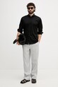 Karl Lagerfeld cămașă bărbați din bumbac 554639.605012 negru SS26