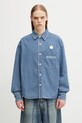 AAPE koszula męska z bawełną niebieski AAPSTM8558XAQ