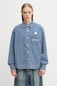AAPE koszula męska z bawełną niebieski AAPSTM8558XAQ