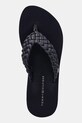 Tommy Hilfiger japonki TH WEDGE CORNROW BEACH SANDAL granatowy FW0FW09037