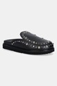 Tommy Hilfiger klapki TH EMBELLISHED PINS MULE płaski czarny FW0FW09166