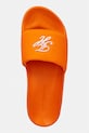 Tommy Hilfiger klapki damskie TH SCRIPT POOL SLIDE pomarańczowy FW0FW09286