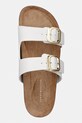 Tommy Hilfiger pantofle dámské kožené TH CLASSIC CORK SANDAL LEATHER bílá FW0FW09118