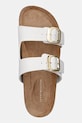 Tommy Hilfiger чехли дамски от кожа TH CLASSIC CORK SANDAL LEATHER бял FW0FW09118