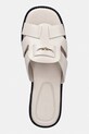 Tommy Hilfiger чехли дамски от кожа COIN LEATHER SANDAL бежов FW0FW09126
