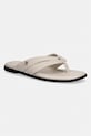 Tommy Hilfiger japonki damskie skórzane ELEVATED TOE POST LTH SANDAL beżowy FW0FW09216