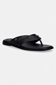 Tommy Hilfiger japonki damskie skórzane ELEVATED TOE POST LTH SANDAL czarny FW0FW09216
