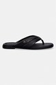 Tommy Hilfiger japonki damskie skórzane ELEVATED TOE POST LTH SANDAL FW0FW09216 czarny SS26