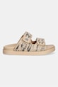 Tommy Hilfiger šľapky dámske DOUBLE STRAP RAFFIA SANDAL FW0FW09122 béžová SS26
