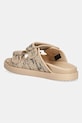 Obuv Tommy Hilfiger šľapky dámske DOUBLE STRAP RAFFIA SANDAL FW0FW09122 béžová