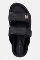 Tommy Hilfiger pantofle dámské DOUBLE STRAP RAFFIA SANDAL černá FW0FW09122