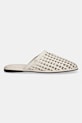 Tommy Hilfiger klapki damskie HILFIGER LEATHER MIX FLAT MULE FW0FW09280 beżowy SS26