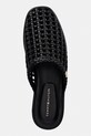 Tommy Hilfiger klapki damskie HILFIGER LEATHER MIX FLAT MULE czarny FW0FW09280