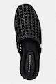 Tommy Hilfiger klapki damskie HILFIGER LEATHER MIX FLAT MULE czarny FW0FW09280