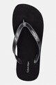 Calvin Klein žabky dámské FLIP FLOP TPU METALLIC černá HW0HW02956