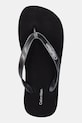 Calvin Klein șlapi pentru femei FLIP FLOP TPU METALLIC negru HW0HW02956