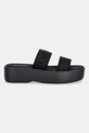 Calvin Klein pantofle dámské FLATFORM SNDL WEBBING HW0HW02878 černá SS26