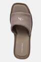 Calvin Klein šľapky na platforme po celej dĺžke dámske WEDGE 70 SNDL CANV MG hnedá HW0HW03134