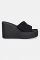 Calvin Klein pantofle dámské na klínku WEDGE 70 SNDL CANV MG HW0HW03134 černá SS26
