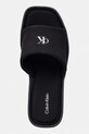 Calvin Klein pantofle dámské na klínku WEDGE 70 SNDL CANV MG černá HW0HW03134
