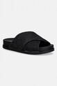 Tommy Jeans klapki TJW COMFORT SLIDES WASHED DENIM tekstylny granatowy EN0EN02898