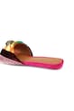 Kožené šľapky Kurt Geiger London Kensington Flat Sandal 8496169789 ružová