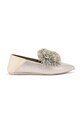 Kurt Geiger London mokasyny zamszowe Pom Pom Point Slip On płaski beżowy 5388365209