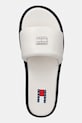 Tommy Jeans šľapky na plochom podpätku dámske kožené TJW SOFT PADDED CASUAL SLIDE béžová EN0EN02950