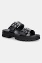 Tommy Jeans чехли дамски TJW BUCKLE STRAPS SANDAL черен EN0EN02966