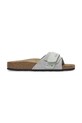 Birkenstock klapki skórzane Oita płaski niebieski 1029418