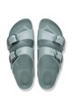 Birkenstock klapki skórzane Arizona EVA Big Buckle zielony 1031301