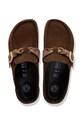 Birkenstock klapki zamszowe Buckley brązowy 1031435