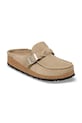 Birkenstock klapki skórzane Buckley 1031455 beżowy SS26