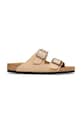 Birkenstock ciabatte slide in pelle Arizona pelle fiore beige 1031579