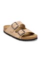 Birkenstock klapki skórzane Arizona 1031579 beżowy SS26