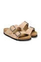 Scarpe Birkenstock ciabatte slide in pelle Arizona 1031579 beige