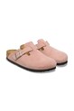 Obuwie Birkenstock klapki zamszowe Boston 1031635 różowy