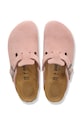 Birkenstock papuci din piele Boston roz 1031635