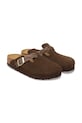 Obuwie Birkenstock klapki zamszowe Boston 1031716 brązowy