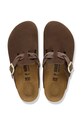 Birkenstock klapki zamszowe Boston brązowy 1031716