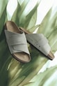 Birkenstock klapki zamszowe Kyoto zielony 1031730