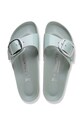 Birkenstock klapki skórzane Madrid Big Buckle 1031788 zielony