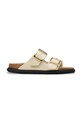 Kožené šľapky Birkenstock Arizona lakovaná koža béžová 1031809