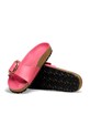 Birkenstock klapki skórzane Madrid Big Buckle różowy 1031844