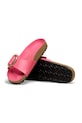 Birkenstock klapki skórzane Madrid Big Buckle różowy 1031844