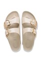 Birkenstock klapki skórzane Arizona Big Buckle 1031854.N beżowy