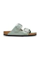 Δερμάτινες παντόφλες Birkenstock Arizona Big Buckle φλατ πράσινο 1031871